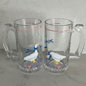 Vintage Libbey Geese Mugs
